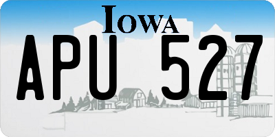 IA license plate APU527