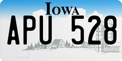 IA license plate APU528