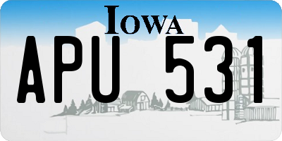 IA license plate APU531