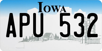 IA license plate APU532