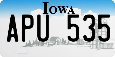 IA license plate APU535