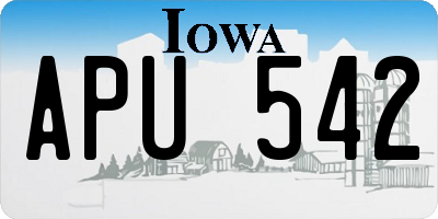 IA license plate APU542