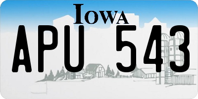 IA license plate APU543