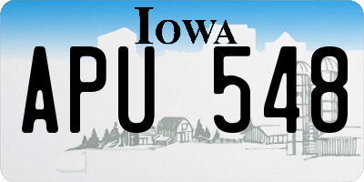 IA license plate APU548