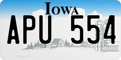 IA license plate APU554