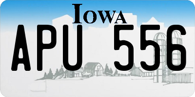 IA license plate APU556