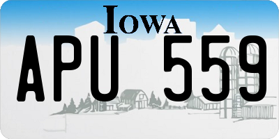IA license plate APU559