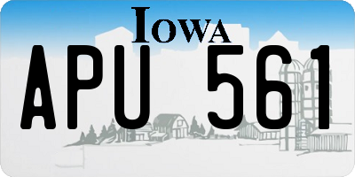 IA license plate APU561