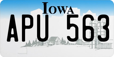 IA license plate APU563