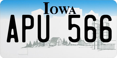 IA license plate APU566