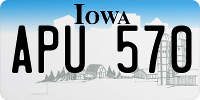 IA license plate APU570