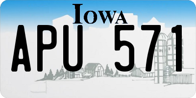 IA license plate APU571