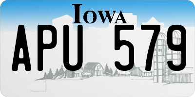 IA license plate APU579