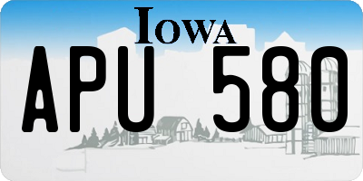 IA license plate APU580