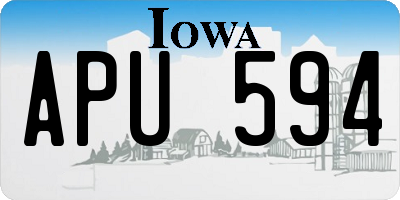 IA license plate APU594