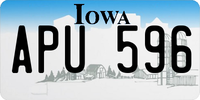 IA license plate APU596