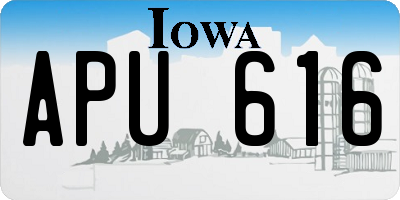 IA license plate APU616