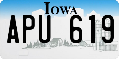 IA license plate APU619