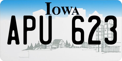 IA license plate APU623