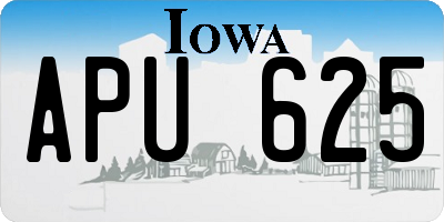 IA license plate APU625