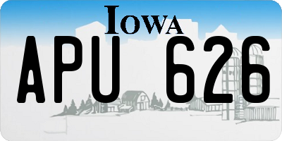 IA license plate APU626