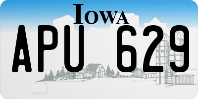 IA license plate APU629