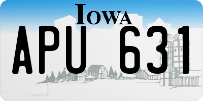 IA license plate APU631
