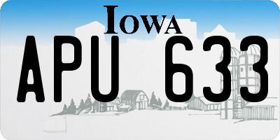 IA license plate APU633