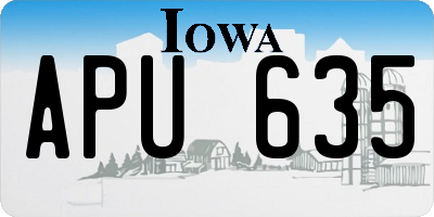 IA license plate APU635