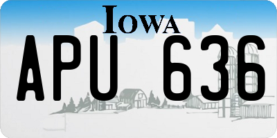 IA license plate APU636