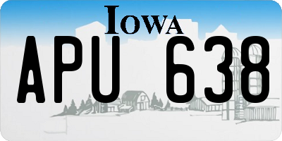 IA license plate APU638