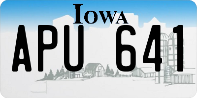 IA license plate APU641