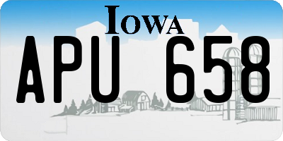 IA license plate APU658