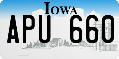 IA license plate APU660