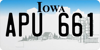 IA license plate APU661