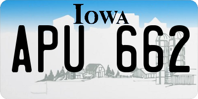 IA license plate APU662
