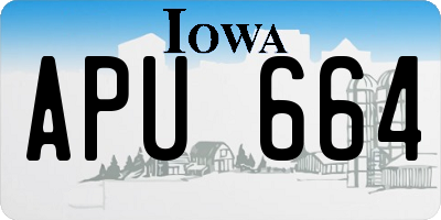 IA license plate APU664