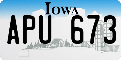 IA license plate APU673