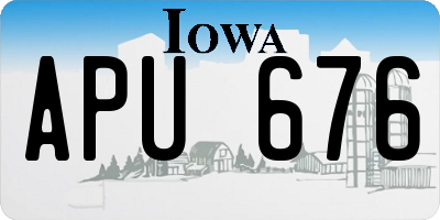 IA license plate APU676