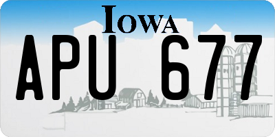 IA license plate APU677