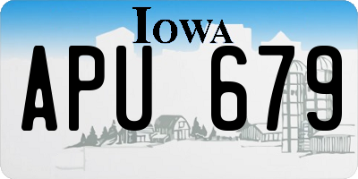 IA license plate APU679