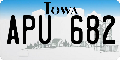 IA license plate APU682
