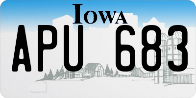IA license plate APU683