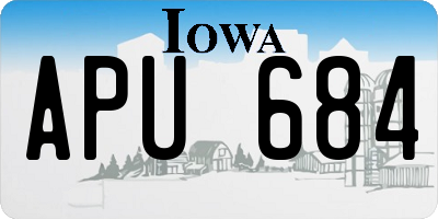 IA license plate APU684