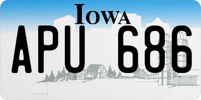IA license plate APU686