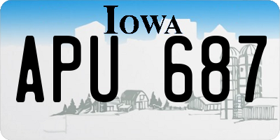 IA license plate APU687