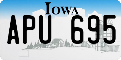 IA license plate APU695