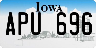 IA license plate APU696