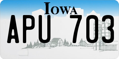 IA license plate APU703