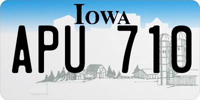 IA license plate APU710